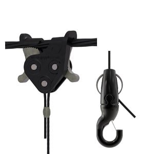 Gripple - C-Clip Angel noir  N1 (15kg) câble longueur 1m pour CTI6