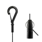 Gripple - Angel sortie lat. noir taraudé M6 N°1 câble 1m emb. Crochet