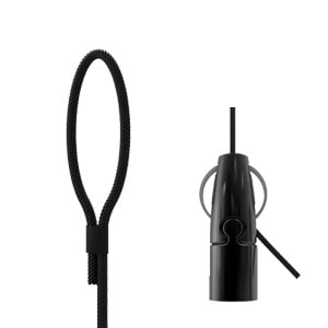 Gripple - Angel sortie lat. noir taraudé M6 N°1 câble 1m embout Boucle