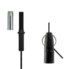 Gripple - Angel sortie lat. noir taraudé M6 N°1 câble 1m embout fileté M6