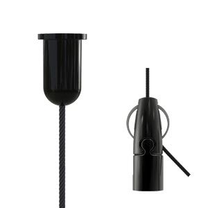 Gripple - Angel sortie lat. noir taraudé M6 N°1 câble 2m emb.  Déco M6