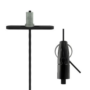 Gripple - Angel sortie lat. fil.noir M6x12mm N°1 câble 3m embout Butée