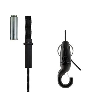 Gripple - Kit Angel noir baffle acoustique horizontal 2m fileté M6, par 6