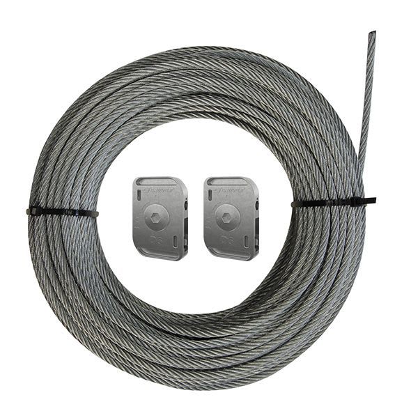 Gripple - Cable Tendu Interieur horizontal CTI6 L=30 m. Charge maxi 100 kg