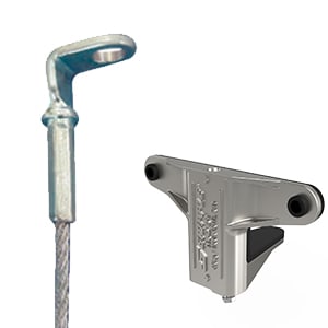 Gripple - Trapèze TPZGR pour gaine rectangulaire N2 (45kg) L=1m embout Oeillet 90