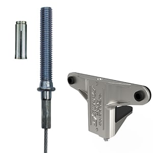 Gripple - Trapèze TPZGR pour gaine rectangulaire N2 (45kg) L=10m embout Fileté M8