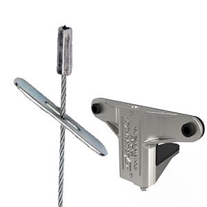 Gripple - Trapèze TPZGR pour gaine rectangulaire N2 (45kg) L=10m embout Butée