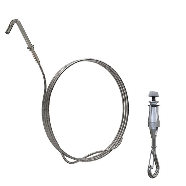 Gripple - UniGrip Crochet N2 (55kg) câble L=2m embout Bac acier (TH)