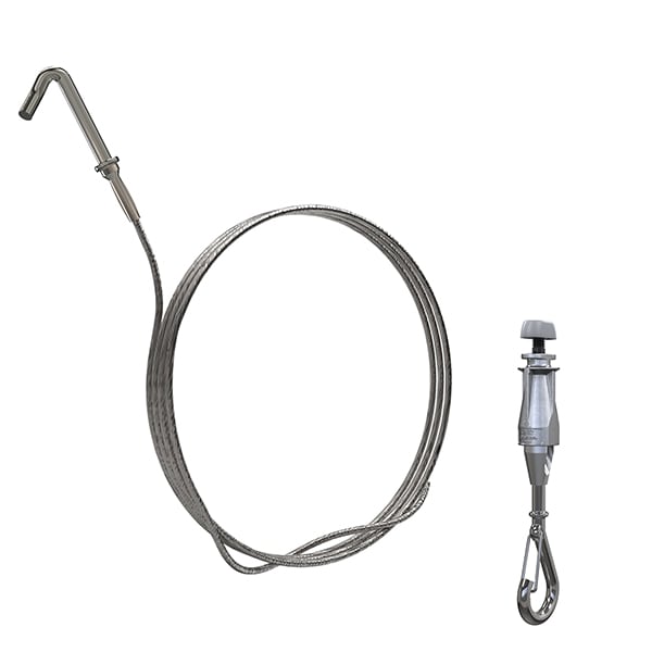 Gripple - UniGrip Crochet N2 (55kg) câble L=1m embout Bac acier (TH)