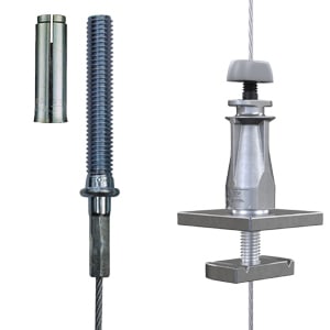 Gripple - UniGrip N3 (110kg) câble L=3m embout Fileté M8 (EF8)