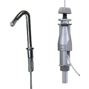 Gripple - UniGrip sortie latérale M8 N2 (55 kg) câble L=3 m embout bac acier (TH)