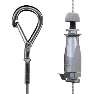 Gripple - UniGrip QT N2 (55kg) câble L=1m embout crochet (EC)