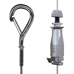 Gripple - UniGrip QT N2 (55kg) câble L=10m embout crochet (EC)