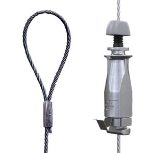 Gripple - UniGrip QT N2 (55kg) câble L=2m embout boucle (FR)