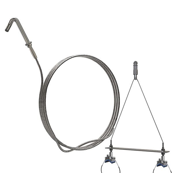 Gripple - UniGrip Y Pipe N2 (55KG) L=1m embout TH et deux colliers prémontés entraxe 200mm