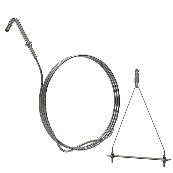 Gripple - UniGrip Y Pipe N2 (55KG) L=3m embout bac acier avec 2 filetages M8 entraxe 200mm