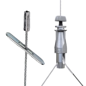 Gripple - UniGrip Y N2 (55kg) brins 150mm embouts mousquetons câble 1m embout butée (SP)