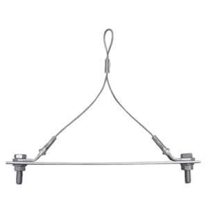 Gripple - YT réduit N°2 (45 kg) L=1m 2 emb filetés M8 + galet N2 200mm