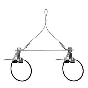 Gripple - Support 2 tubes Ø17 à 89mm entraxe 200mm y inclus 2 CRU 45kg