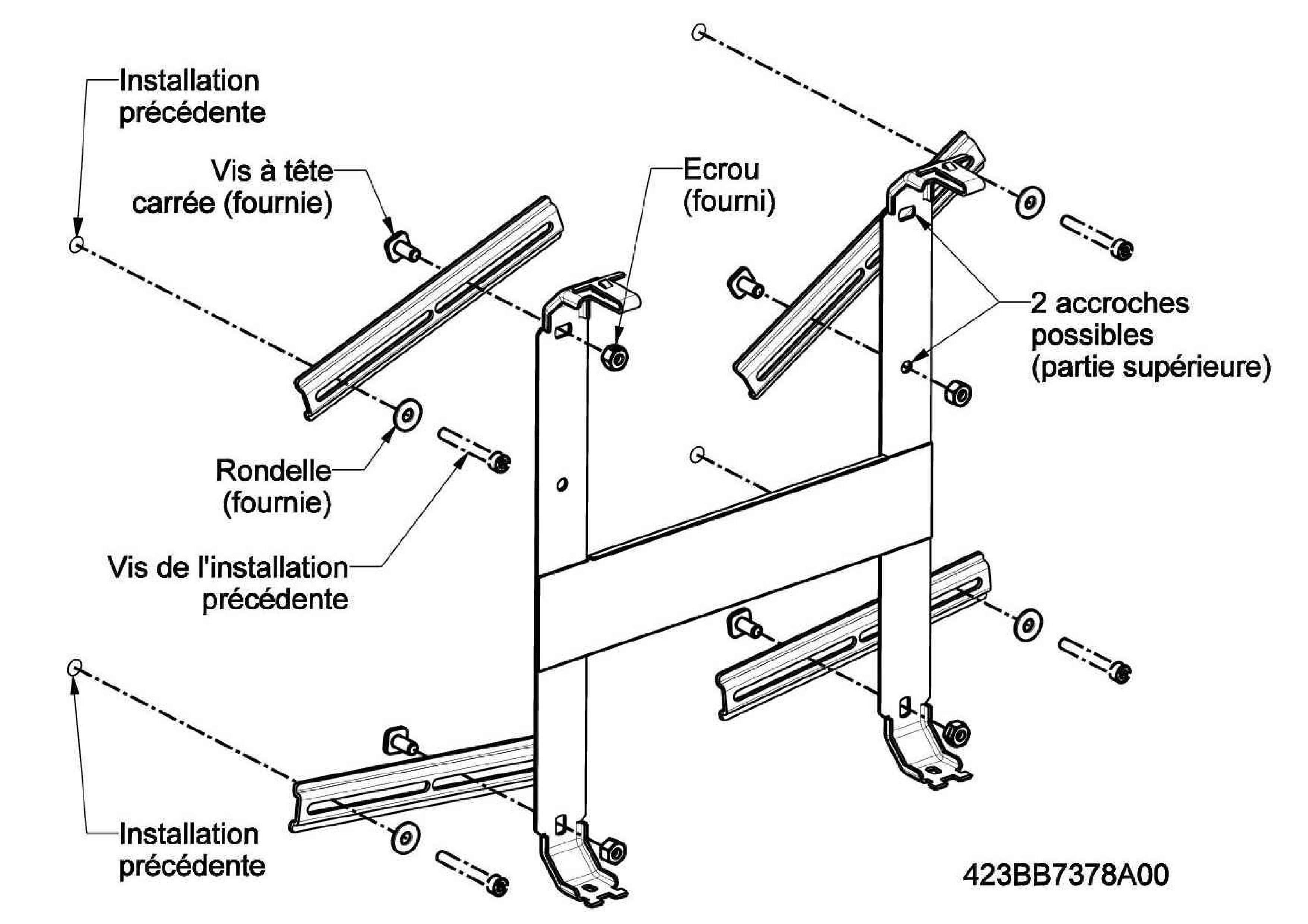Intuis-Elec - Kit pour adapter la fixation aux trous existants lors de remplacement d'appareil