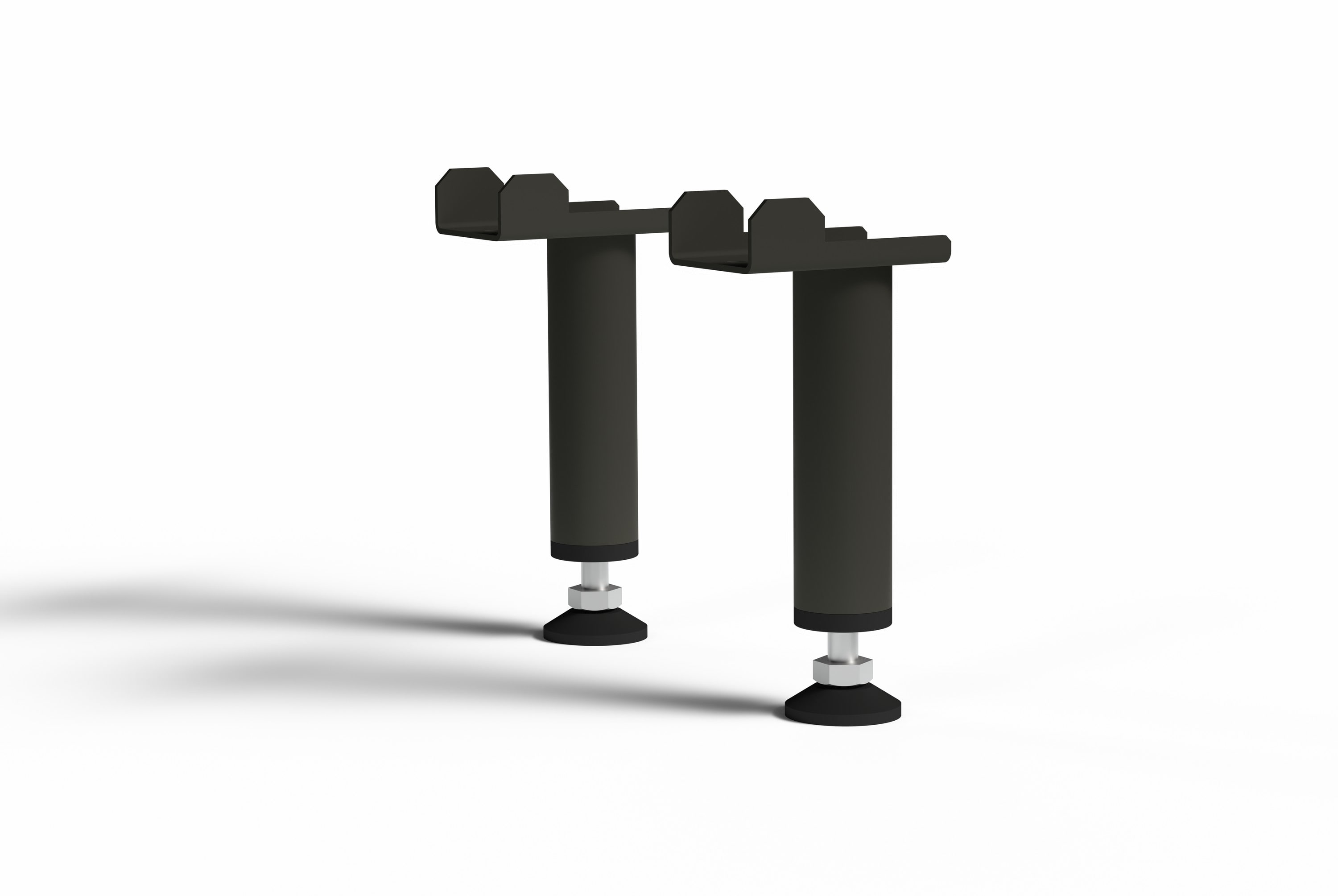 Intuis-Elec - Kit pieds anthracite pour radiateurs avec corps de chauffe en fonte.