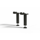 Intuis-Elec - Kit pieds anthracite pour radiateurs avec corps de chauffe en fonte.