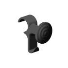 Intuis-Elec - Patère noire compatible radiateur sèche-serviettes Ezybain