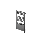 Intuis-Elec - Radiateur sèche-serviettes EZYBAIN boost 750 + 1000 W largeur 500 satin noir