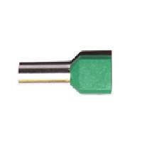 Klauke - Embout de câblage isolé verts pour 2 fils de 6². Longueur: 14mm