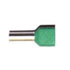 Klauke - Embout de câblage isolé verts pour 2 fils de 6². Longueur: 14mm