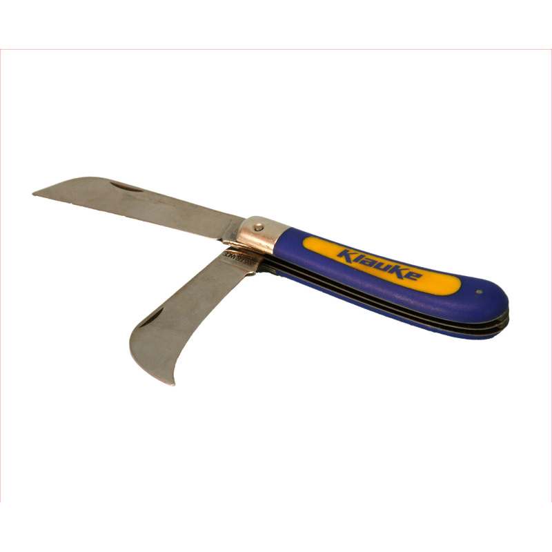 Klauke - Couteau d electricien 2 lames acier carbone xc75 - dimension 80 mm