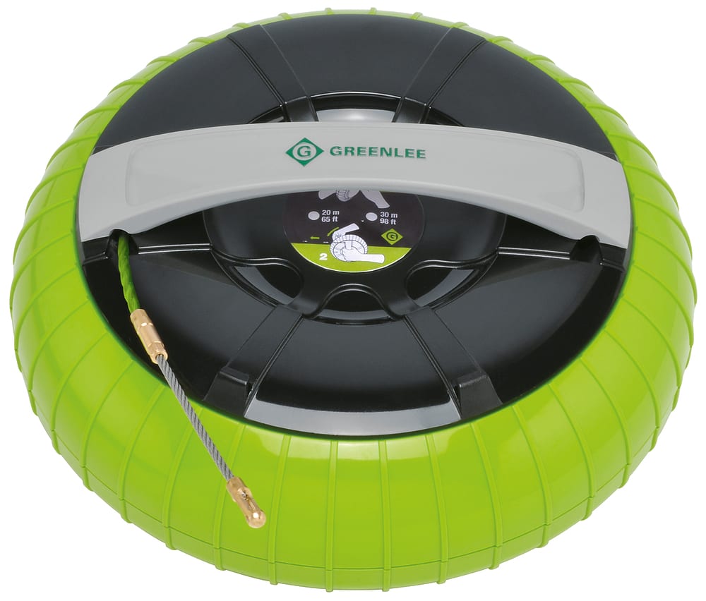 Klauke - Tire-fil Dura spinner, en polyester ø3,0mm, 30m avec enrouleur et accessoires