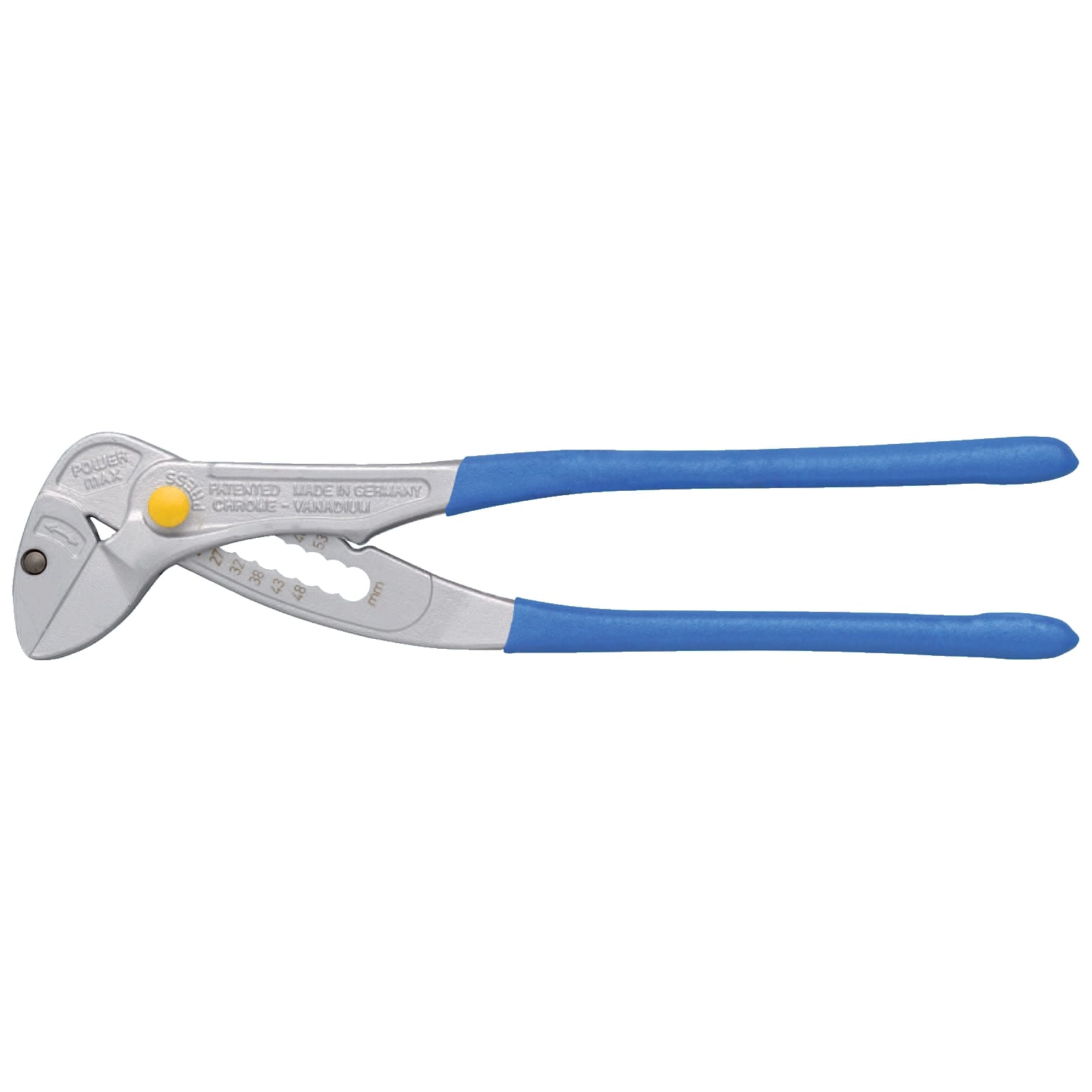 Klauke - Pince multiprise à mors lisses, poignées isolées par trempage, capacité 53 mm