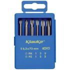 Klauke - Lot de 6 embouts de vissage de 73 mm : PZ1 / PZ2 / PZ3 / PH1 / PH2 / PH3