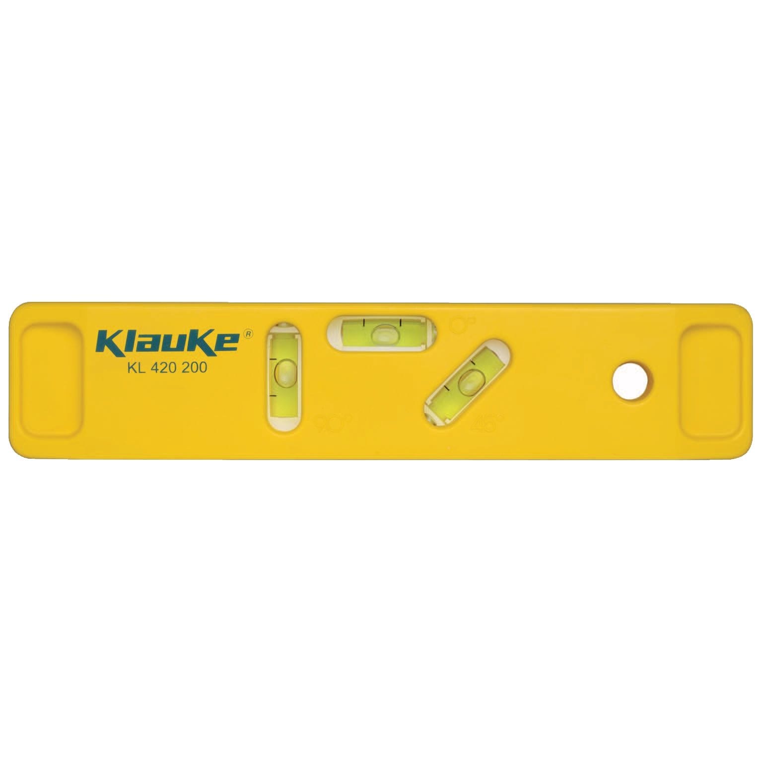 Klauke - Niveau à bulle forme torpédo avec niveau horizontal, vertical et à 45°