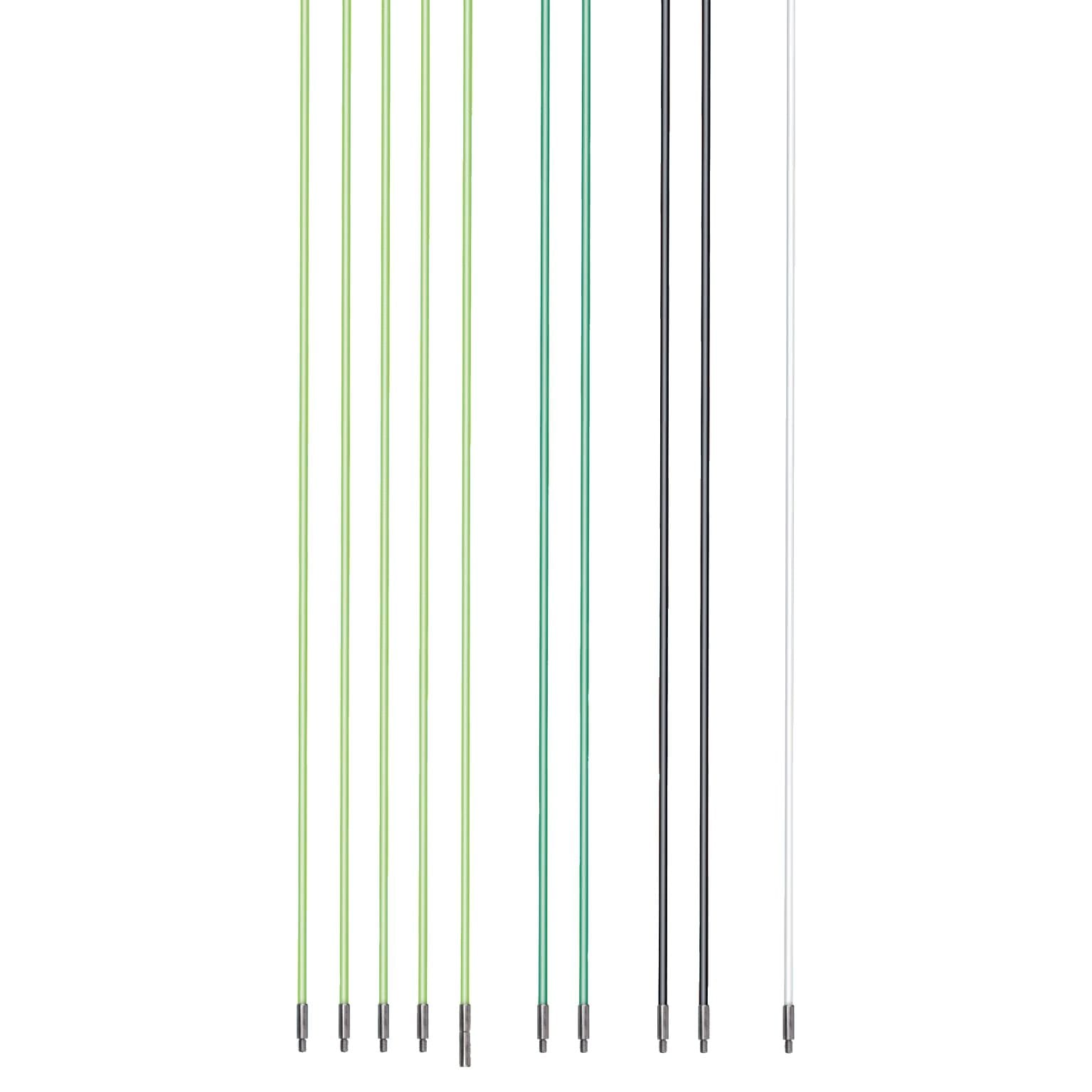 Klauke - Aiguilles de tirage composée de 10 éléments de 1m, avec 8 accessoires embouts