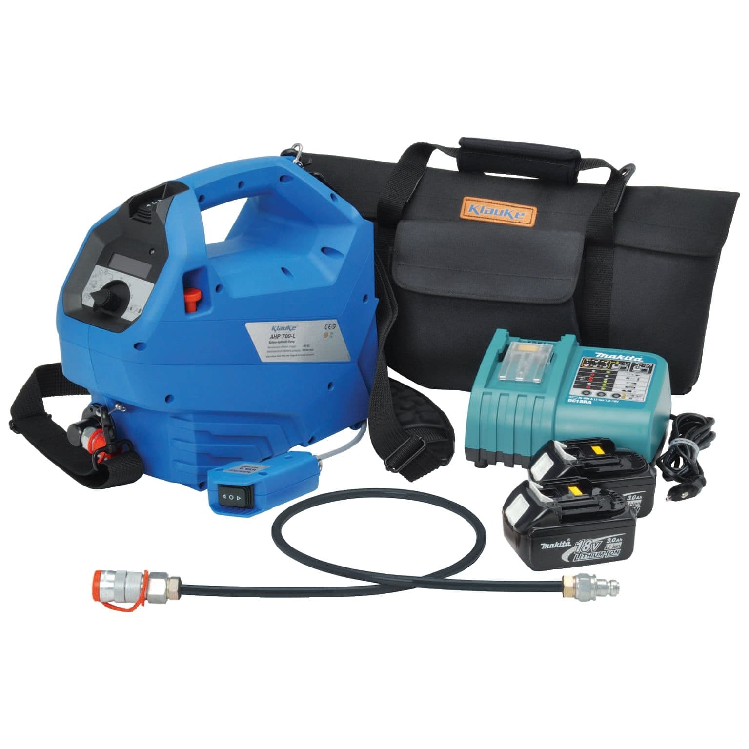 Klauke - Groupe hydraulique 700 bar, portable avec flexible hydraulique et coupleur CEIJN