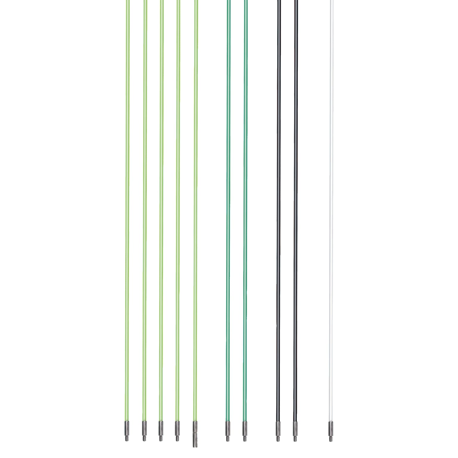 Klauke - Aiguilles de tirage composée de 10 éléments de 1m, avec 8 accessoires embouts