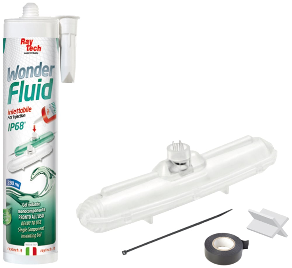 Klauke - Trousse jonct. à injecter 4x4² ( 2 pces + 1 wonderfluid 210 ml )