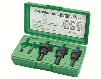 Klauke - Set de scies trépan PG16 - PG21 - et 35,0mm. profondeur maxi de perçage: 10 mm