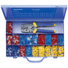 Klauke - Coffret métal avec assortiment de cosses pré-isolées + pince K507