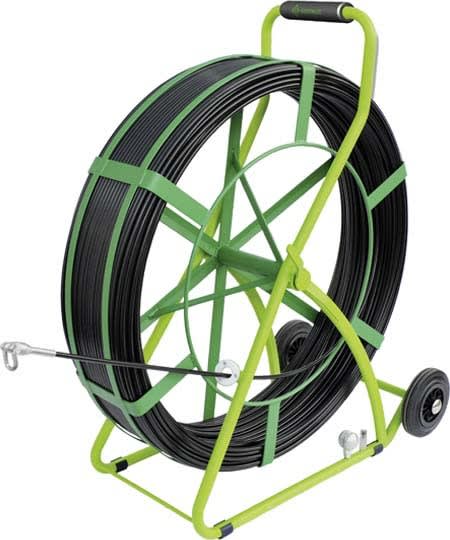 Klauke - Tire fils en fibre de verre avec touret dimensions: 9,0mm - longueur: 100m