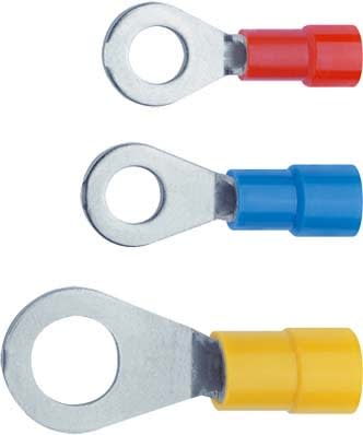 Klauke - Cosse pre-isolee rouge a plage ronde section 0,5 a 1mm2 bornage M3