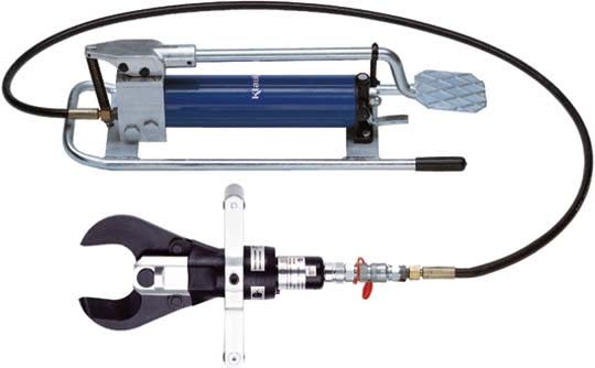 Klauke - Cisaille coupe câble hydraulique avec pompe à pied diamètre maxi: 65 mm