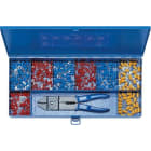 Klauke - Coffret métallique avec assortiment de cosses isolées + pince K10
