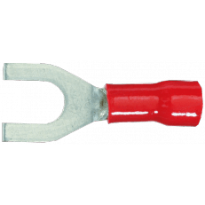 Klauke - Cosse pré-isolée rouge à fourche section 0,5 à 1,5mm² bornage M3