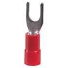 Klauke - Cosse pré-isolée rouge à fourche section 0,5 à 1,5mm² bornage M3