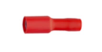 Klauke - Fiche ronde femelle rouge diamètre 4,0mm. Section: 0,5 à 1,5mm²