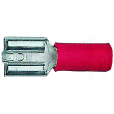 Prise plate rouge non isolée 4.8 à 0.5mm (100)