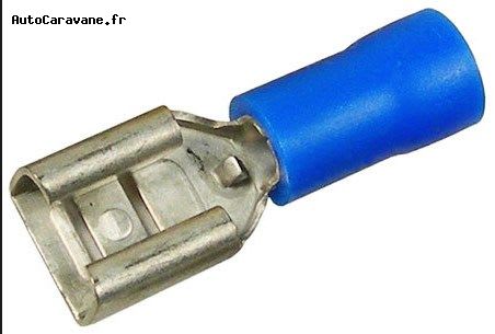 Klauke - Fiche femelle bleue pour languette plate de 6.3 x 0.8mm, section: 1,5 à 2,5mm²